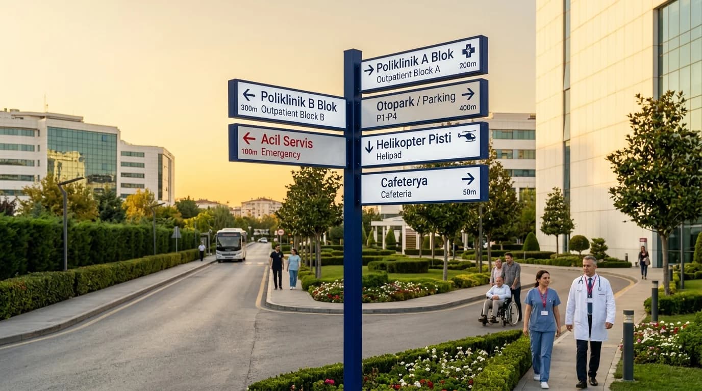 Medical Park Campus Wayfinding Sign 30c81de İstanbul — TabelaTR