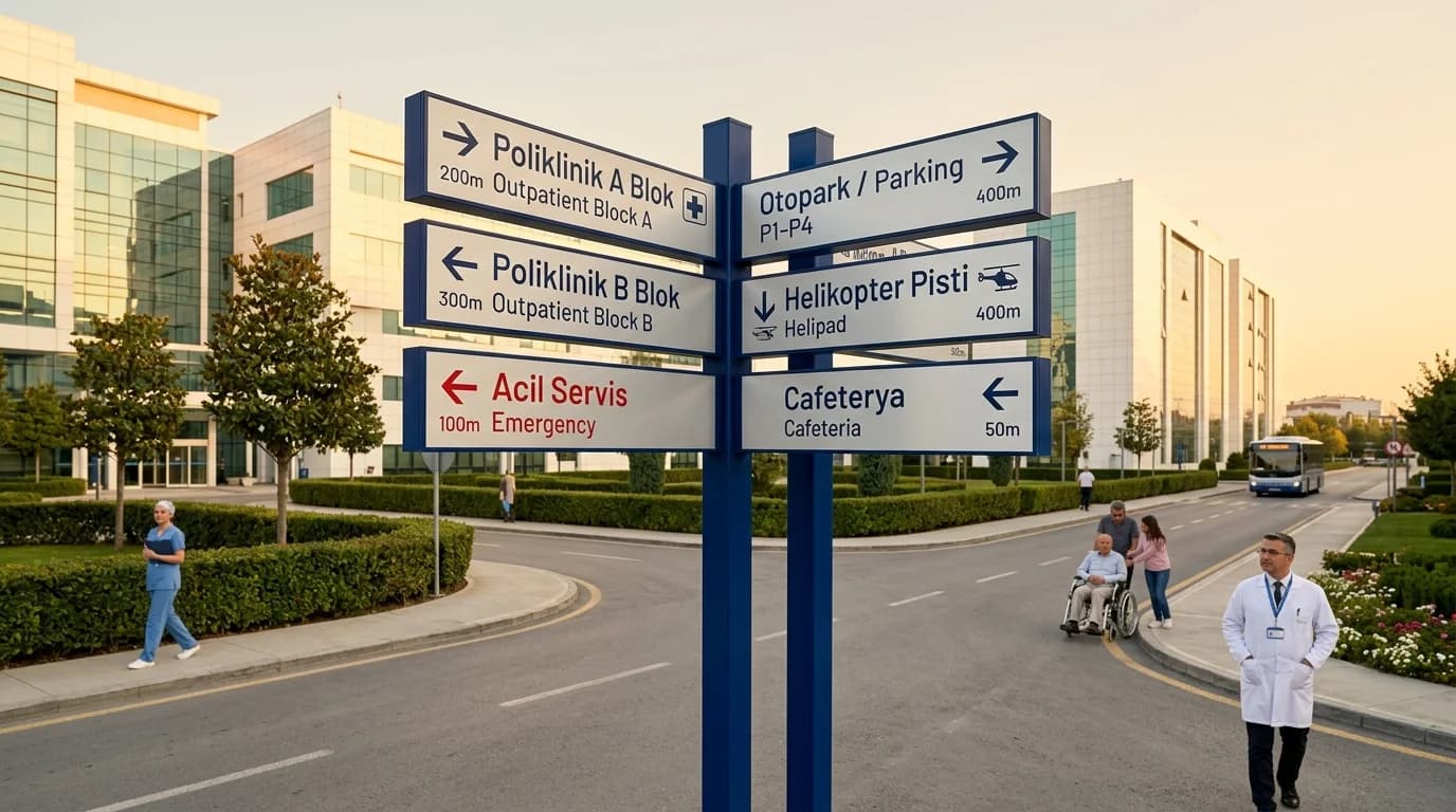 Medical Park Campus Wayfinding Sign 704737c İstanbul — TabelaTR