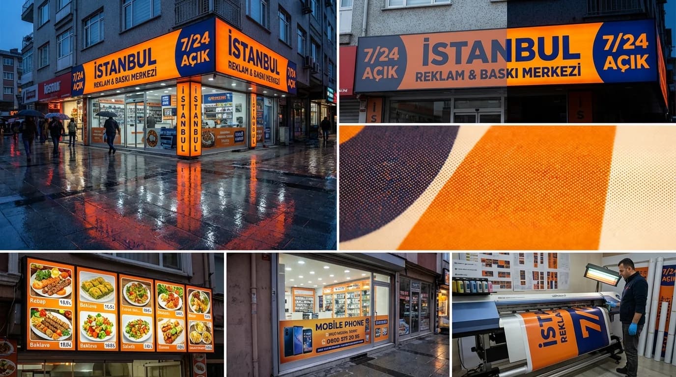 Vinil Işıklı Tabela İstanbul uygulama örneği — TabelaTR