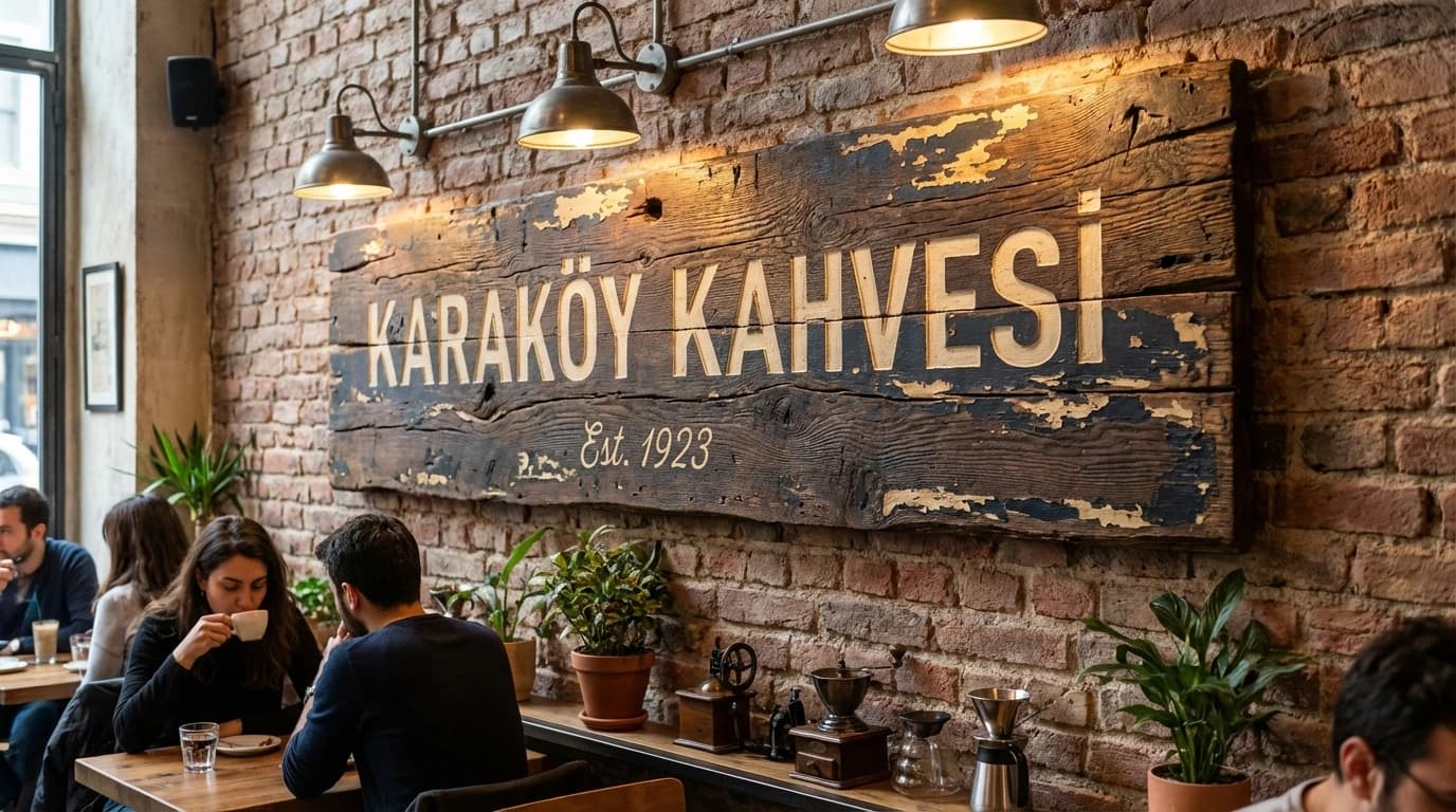 Hazır Eskitme Ahşap — İstanbul tabela