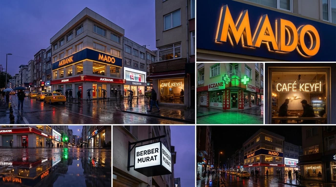 Hazır Işıklı Tabela — İstanbul tabela