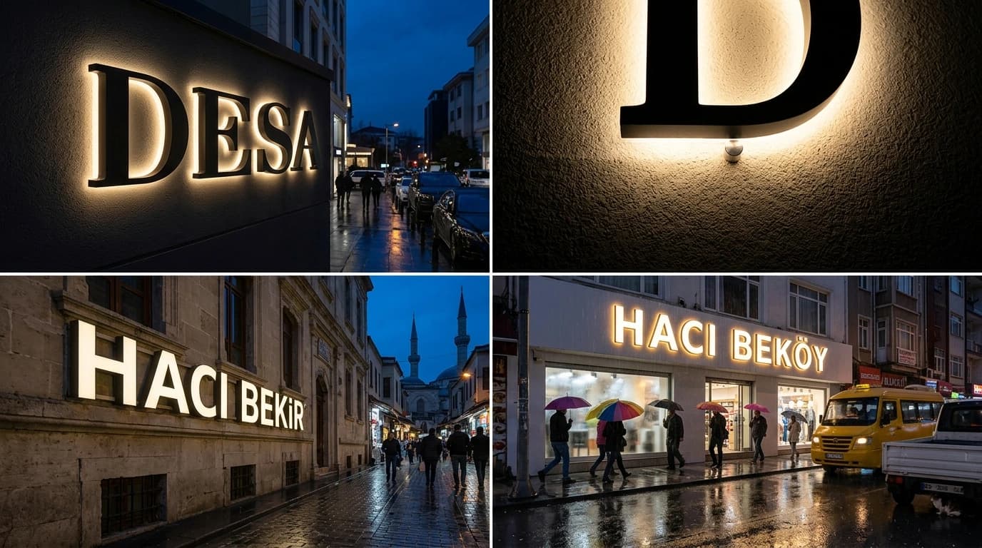 LED Arkalı Kutu Harf (Halo Effect) — İstanbul tabela