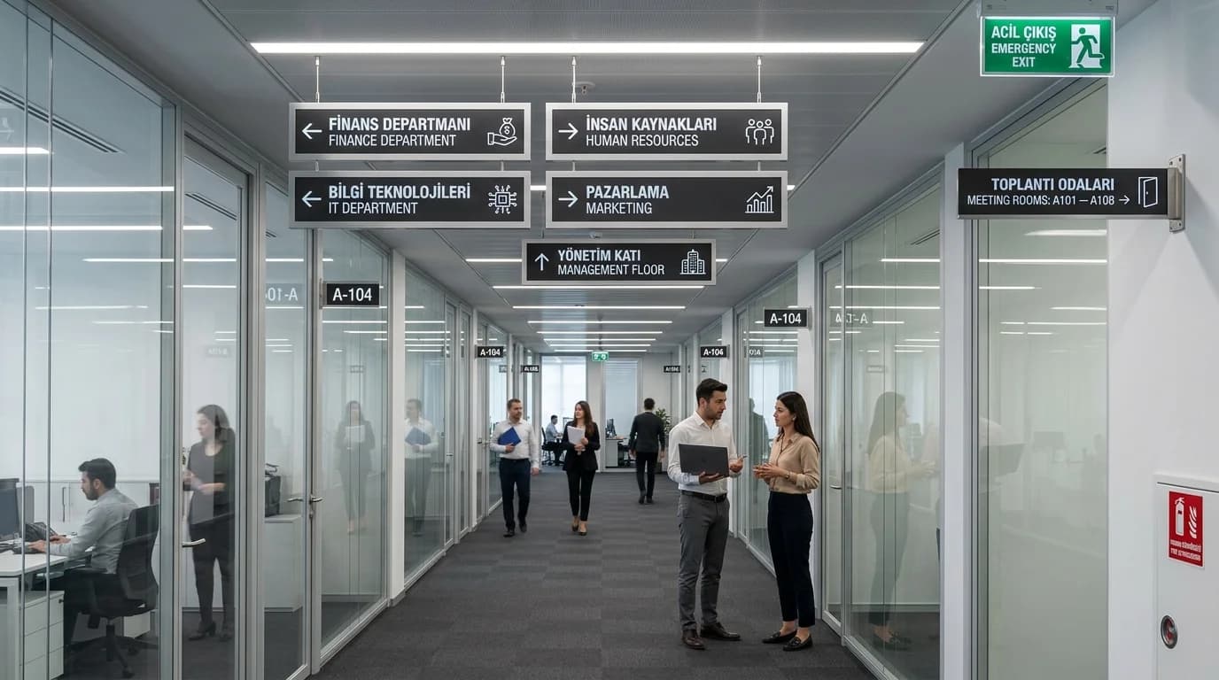 Ofis Yönlendirme Tabelası — İstanbul tabela