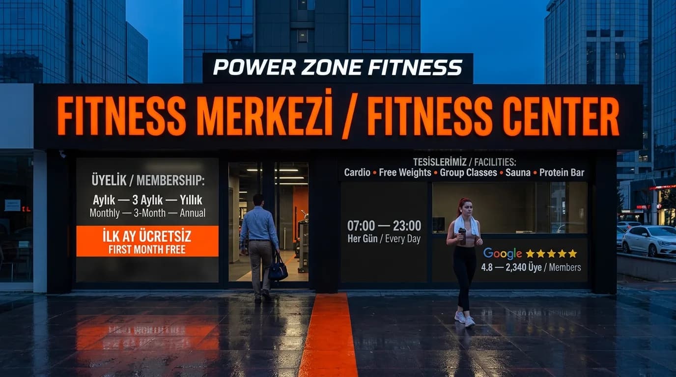 Spor Salonu Tabelası — İstanbul tabela