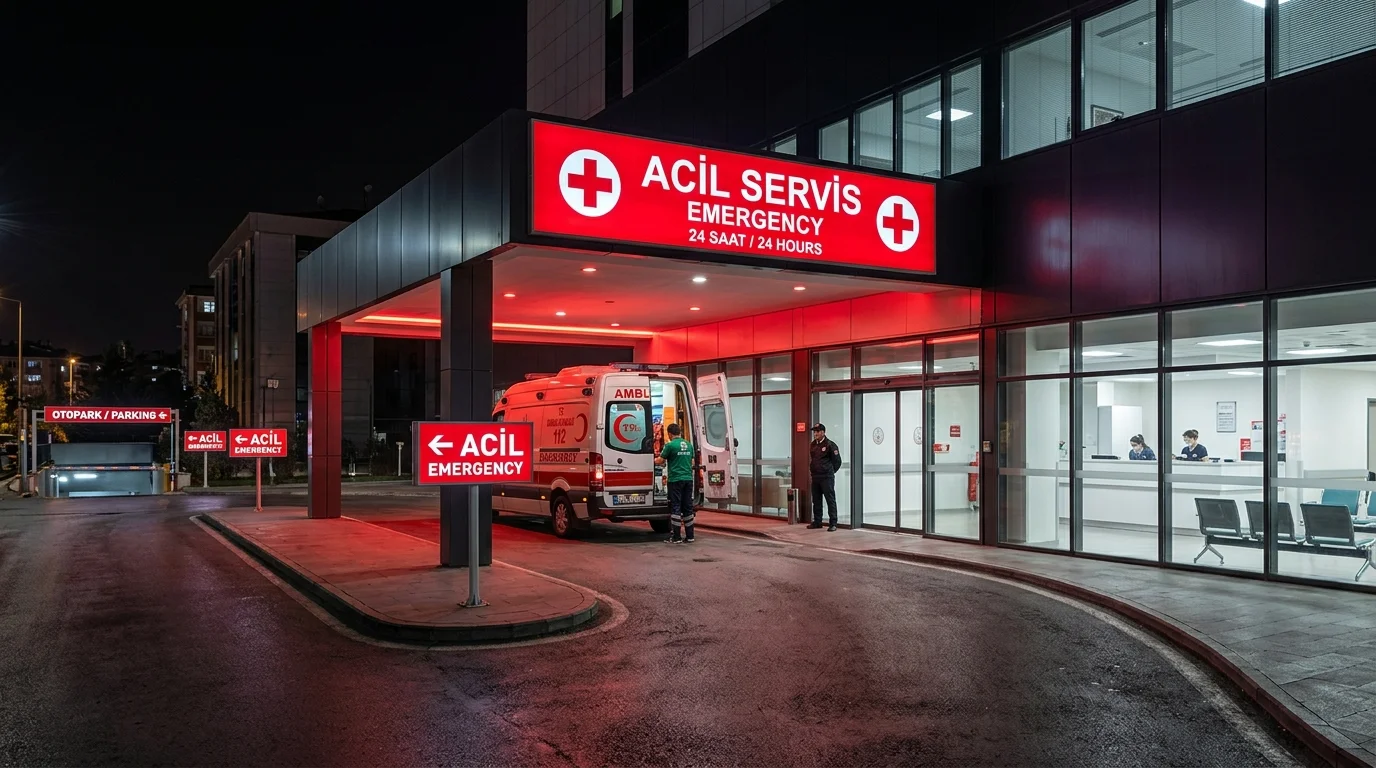 Hastane yönlendirme tabelası tavan asma sistem