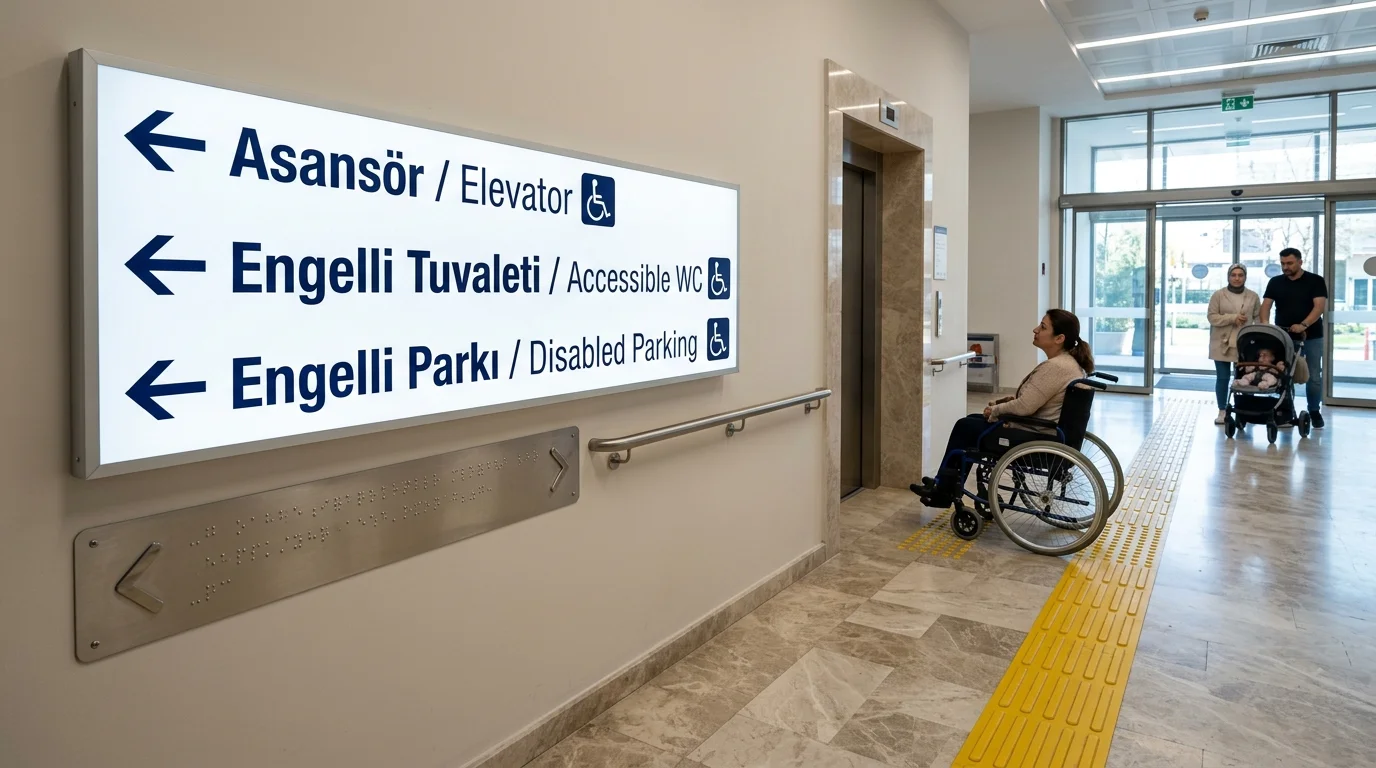 İç mekan modüler yönlendirme tabelası İstanbul